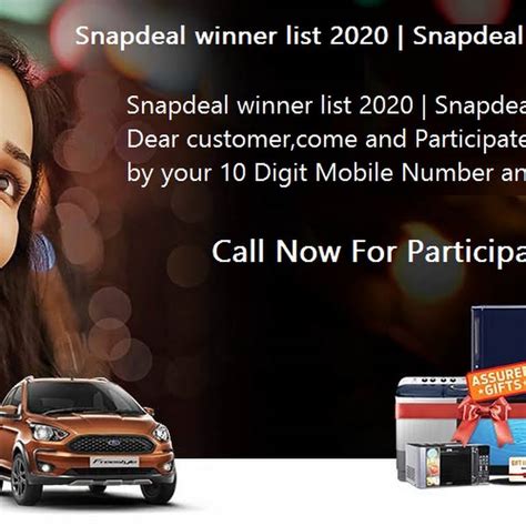 list snapdeal lucky draw